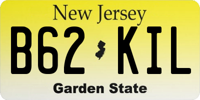 NJ license plate B62KIL