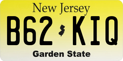 NJ license plate B62KIQ
