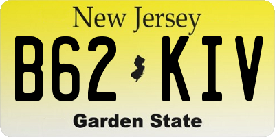 NJ license plate B62KIV