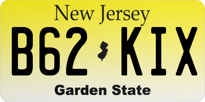 NJ license plate B62KIX