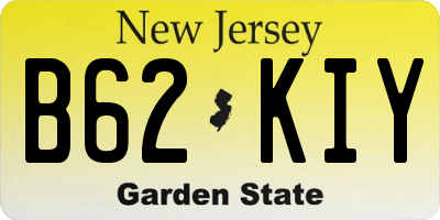 NJ license plate B62KIY