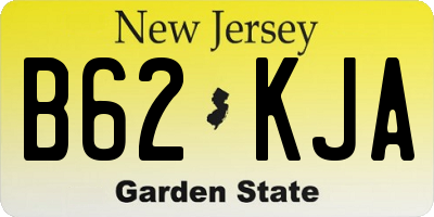 NJ license plate B62KJA