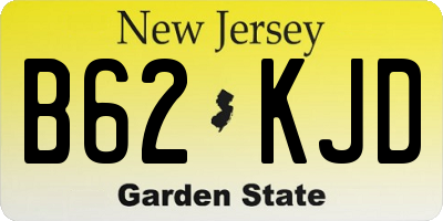 NJ license plate B62KJD