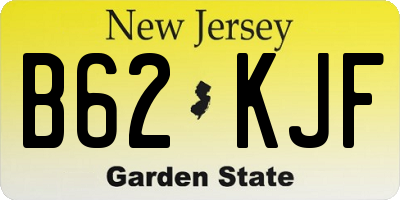 NJ license plate B62KJF