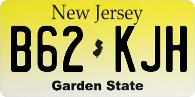 NJ license plate B62KJH