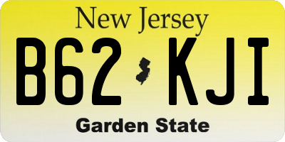 NJ license plate B62KJI