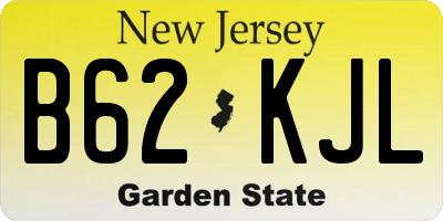 NJ license plate B62KJL