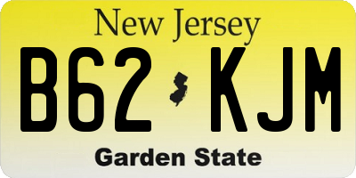 NJ license plate B62KJM