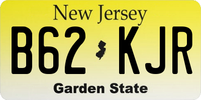NJ license plate B62KJR