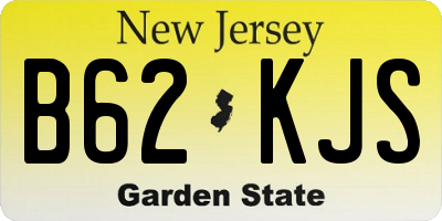 NJ license plate B62KJS