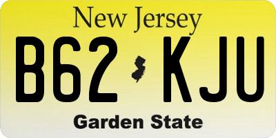 NJ license plate B62KJU