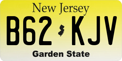 NJ license plate B62KJV