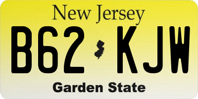NJ license plate B62KJW