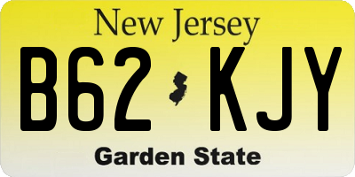 NJ license plate B62KJY