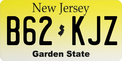 NJ license plate B62KJZ