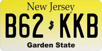 NJ license plate B62KKB