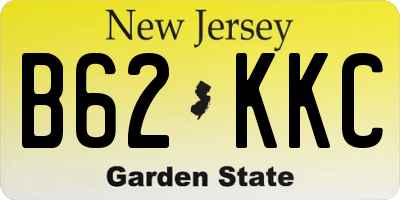 NJ license plate B62KKC
