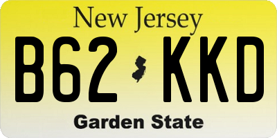 NJ license plate B62KKD