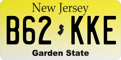 NJ license plate B62KKE