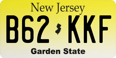 NJ license plate B62KKF