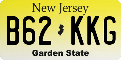 NJ license plate B62KKG