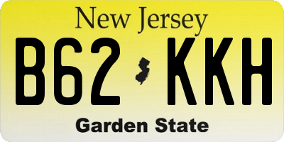 NJ license plate B62KKH