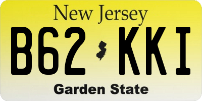 NJ license plate B62KKI