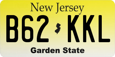 NJ license plate B62KKL