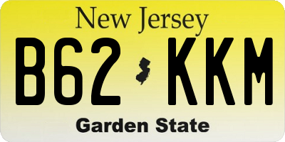 NJ license plate B62KKM