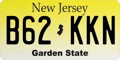 NJ license plate B62KKN