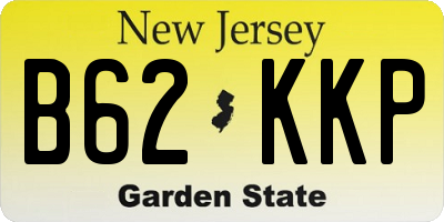 NJ license plate B62KKP