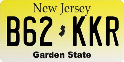 NJ license plate B62KKR
