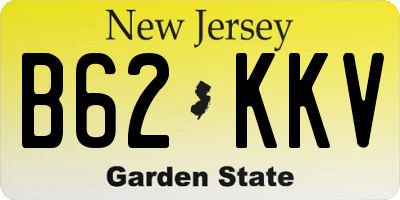 NJ license plate B62KKV