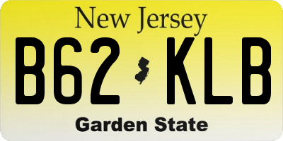 NJ license plate B62KLB