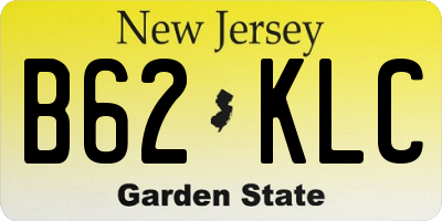 NJ license plate B62KLC