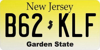 NJ license plate B62KLF
