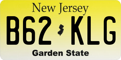 NJ license plate B62KLG