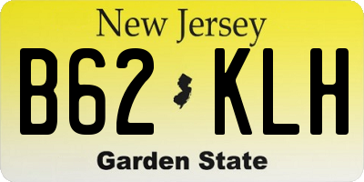 NJ license plate B62KLH
