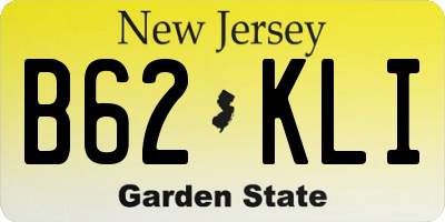 NJ license plate B62KLI