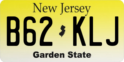 NJ license plate B62KLJ