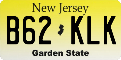 NJ license plate B62KLK