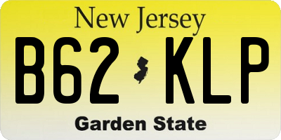 NJ license plate B62KLP