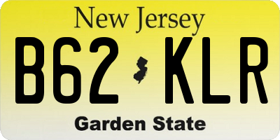 NJ license plate B62KLR