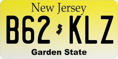 NJ license plate B62KLZ