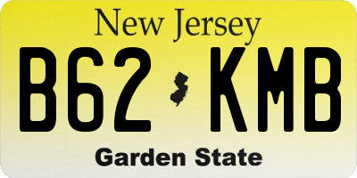 NJ license plate B62KMB