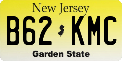 NJ license plate B62KMC