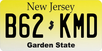 NJ license plate B62KMD