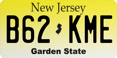 NJ license plate B62KME