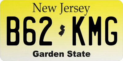 NJ license plate B62KMG