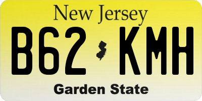 NJ license plate B62KMH